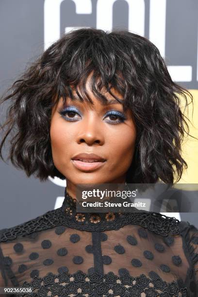 Personality Zuri Hall attends The 75th Annual Golden Globe Awards at The Beverly Hilton Hotel on January 7, 2018 in Beverly Hills, California.