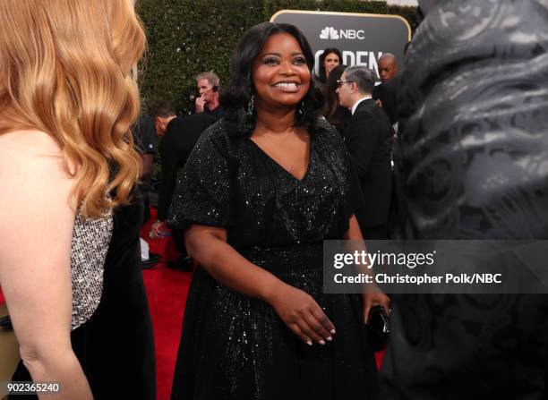 75th ANNUAL GOLDEN GLOBE AWARDS -- Pictured: Actor Octavia Spencer arrives to the 75th Annual Golden Globe Awards held at the Beverly Hilton Hotel on...