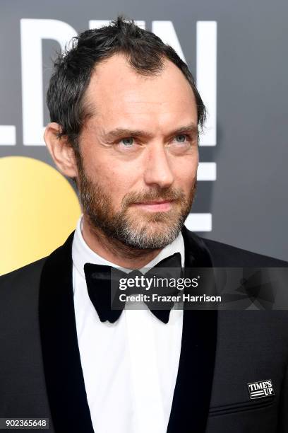 Actor Jude Law attends The 75th Annual Golden Globe Awards at The Beverly Hilton Hotel on January 7, 2018 in Beverly Hills, California.