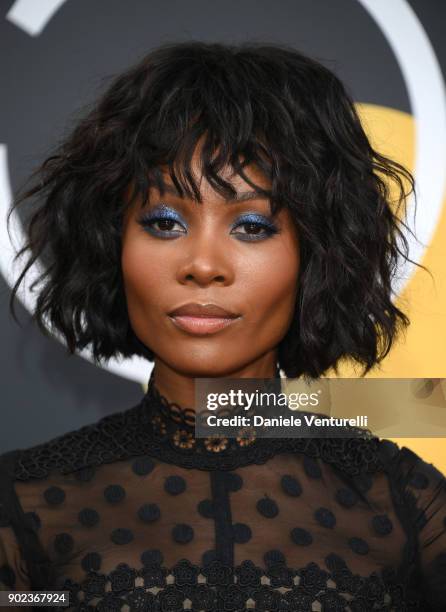 Personality Zuri Hall attends The 75th Annual Golden Globe Awards at The Beverly Hilton Hotel on January 7, 2018 in Beverly Hills, California.