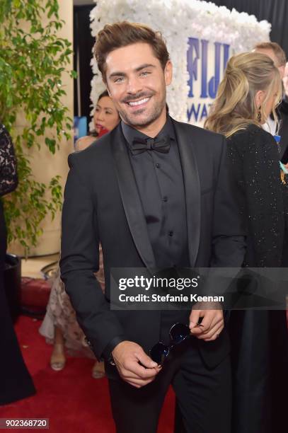 Actor Zac Efron attends The 75th Annual Golden Globe Awards at The Beverly Hilton Hotel on January 7, 2018 in Beverly Hills, California.