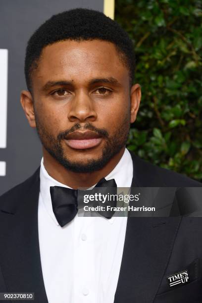 Actor Nnamdi Asomugha attends The 75th Annual Golden Globe Awards at The Beverly Hilton Hotel on January 7, 2018 in Beverly Hills, California.