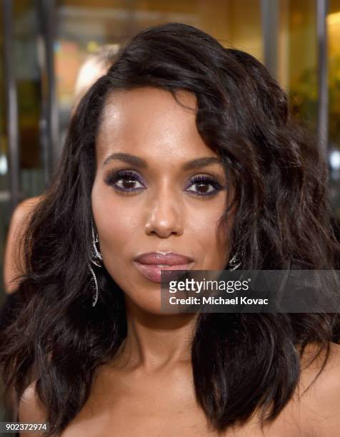 Actor Kerry Washington celebrates The 75th Annual Golden Globe Awards with Moet & Chandon at The Beverly Hilton Hotel on January 7, 2018 in Beverly...