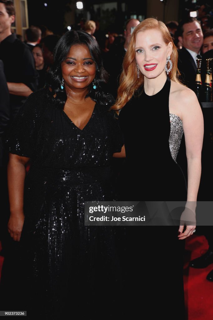 Moet & Chandon At The 75th Annual Golden Globe Awards - Red Carpet
