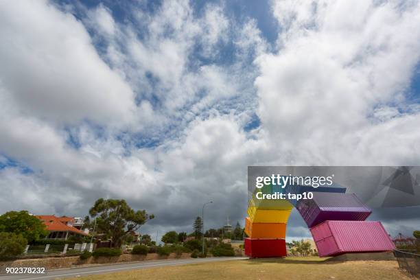 fremantle rainbow art - fremantle stock pictures, royalty-free photos & images