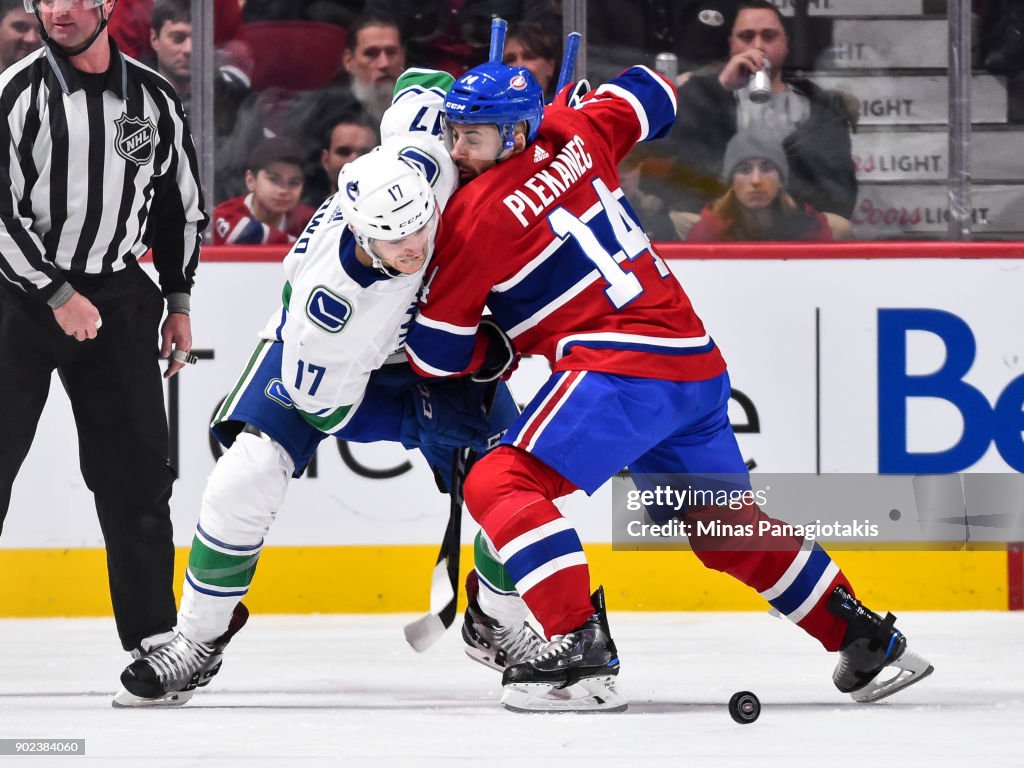 Vancouver Canucks v Montreal Canadiens