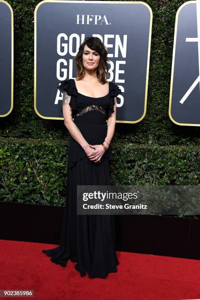 Actor Lena Headey attends The 75th Annual Golden Globe Awards at The Beverly Hilton Hotel on January 7, 2018 in Beverly Hills, California.