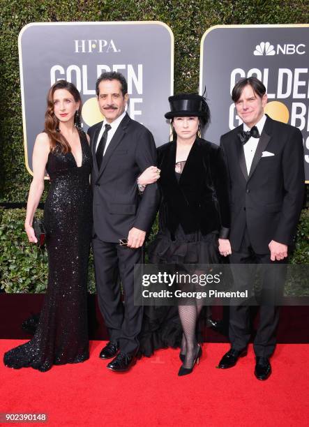Actors Marin Hinkle and Tony Shalhoub, producers Amy Sherman-Palladino and Daniel Palladino attend The 75th Annual Golden Globe Awards at The Beverly...