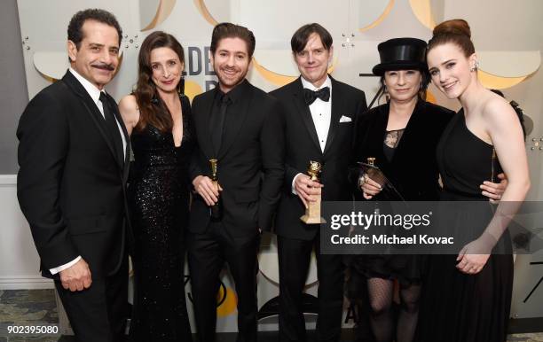 Actors Tony Shalhoub, Marin Hinkle, Michael Zegen, Amy Sherman-Palladino, filmmakers Daniel Palladino and Amy Sherman-Palladino and actor Rachel...