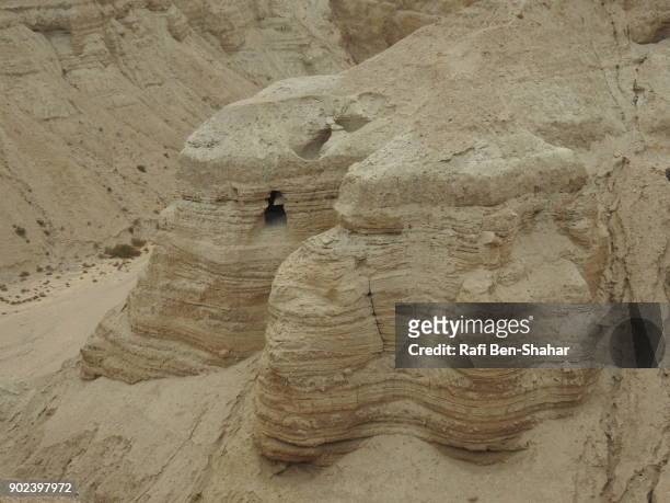 qumran dead sea scroll cave - qumran stock pictures, royalty-free photos & images