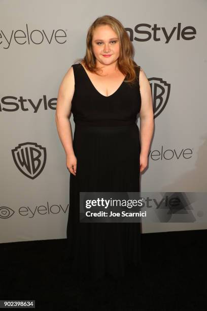 Actor Danielle Macdonald attends the 2018 InStyle and Warner Bros. 75th Annual Golden Globe Awards Post-Party at The Beverly Hilton Hotel on January...