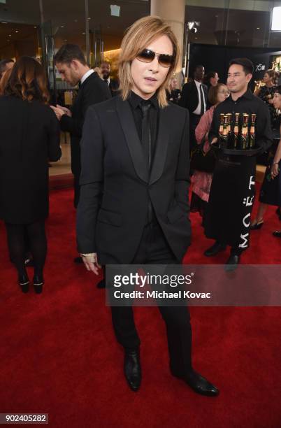 Yoshiki celebrates The 75th Annual Golden Globe Awards with Moet & Chandon at The Beverly Hilton Hotel on January 7, 2018 in Beverly Hills,...