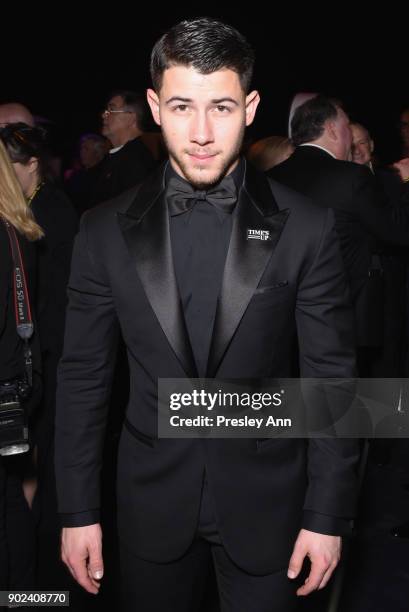 Singer Nick Jonas attends FOX, FX and Hulu 2018 Golden Globe Awards After Party at The Beverly Hilton Hotel on January 7, 2018 in Beverly Hills,...