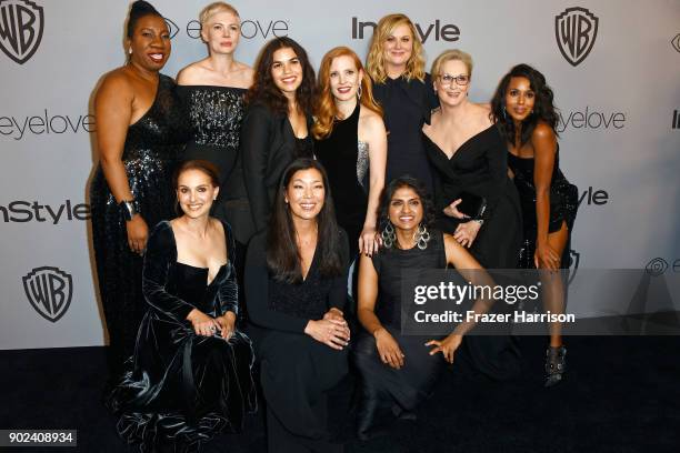 Activist Tarana Burke, actor Michelle Williams, actor America Ferrera, actor Jessica Chastain, actor Amy Poehler, actor Meryl Streep, actor Kerry...