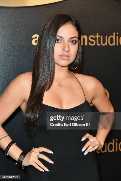 Actor Inanna Sarkis attends Amazon Studios' Golden Globes Celebration at The Beverly Hilton Hotel on January 7, 2018 in Beverly Hills, California.