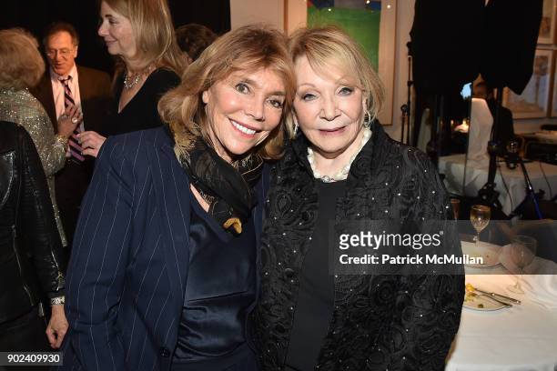Judy Licht and Joan Kron attend Joan Kron's 90th Birthday & "Take My Nose...Please!" Release Party at Michael's on January 7, 2018 in New York City.