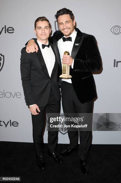 Actor Dave Franco and filmmaker-actor James Franco attends 19th Annual Post-Golden Globes Party hosted by Warner Bros. Pictures and InStyle at The...