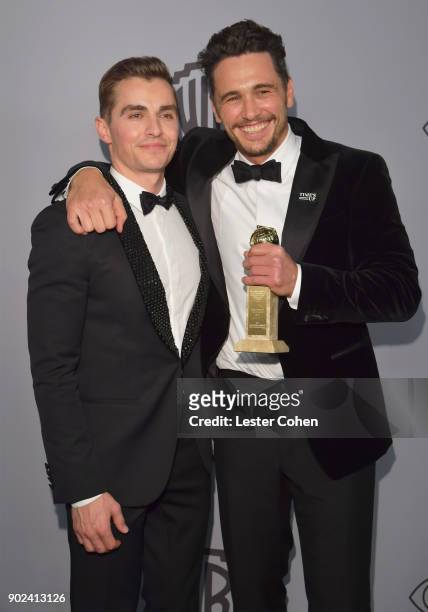 Dave Franco and James Franco attend 19th Annual Post-Golden Globes Party hosted by Warner Bros. Pictures and InStyle at The Beverly Hilton Hotel on...