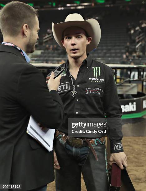 Bull Rider Gage Gay poses for a photo after winning the 2018 Professional Bull Riders Monster Energy Buck Off at the Gardenat Madison Square Garden...