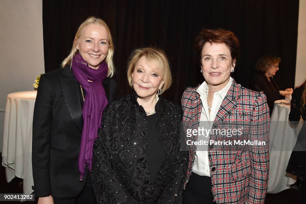 Linda Wells, Joan Kron and Nancy Novograd attend Joan Kron's 90th Birthday & "Take My Nose...Please!" Release Party at Michael's on January 7, 2018...