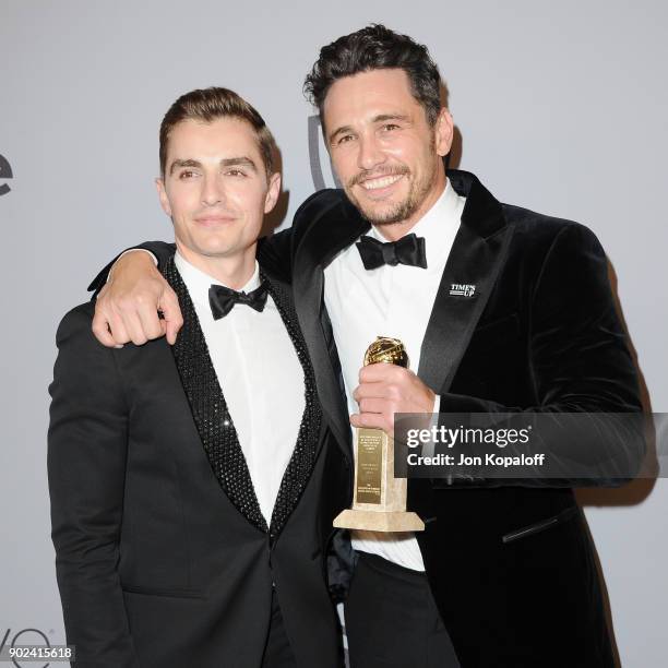 Actor Dave Franco and filmmaker-actor James Franco attend 19th Annual Post-Golden Globes Party hosted by Warner Bros. Pictures and InStyle at The...