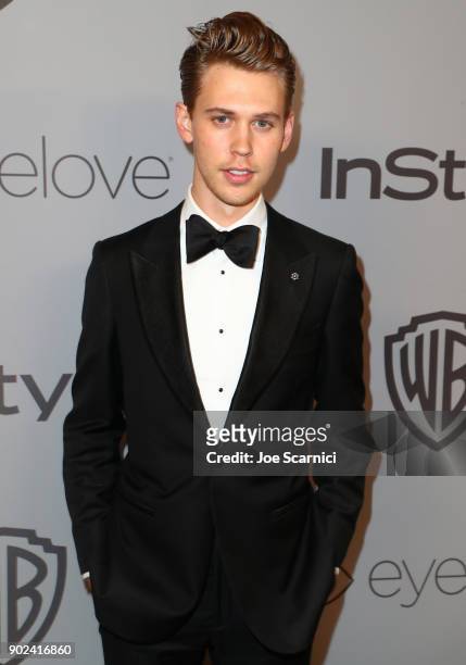 Actor Austin Butler attends the 2018 InStyle and Warner Bros. 75th Annual Golden Globe Awards Post-Party at The Beverly Hilton Hotel on January 7,...