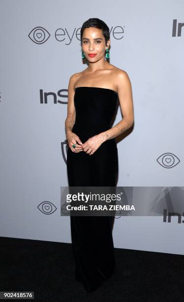 Actress Zoe Kravitz attends the 19th Annual InStyle And Warner Bros. Pictures Golden Globe After-Party on January 7 in Beverly Hills, California. /...