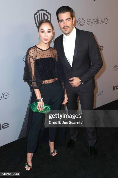 Actors Cara Santana and Jesse Metcalfe attend the 2018 InStyle and Warner Bros. 75th Annual Golden Globe Awards Post-Party at The Beverly Hilton...