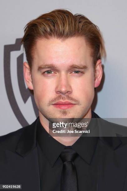 Actor Chord Overstreet attends the 2018 InStyle and Warner Bros. 75th Annual Golden Globe Awards Post-Party at The Beverly Hilton Hotel on January 7,...