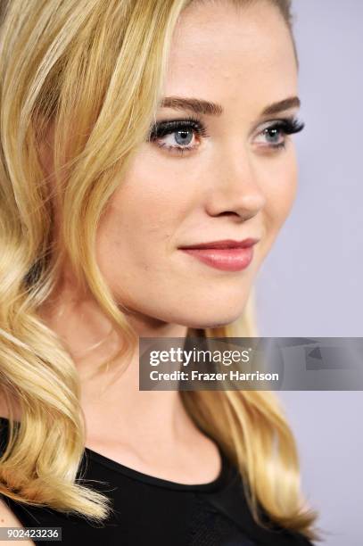 Actor Virginia Gardner attends 19th Annual Post-Golden Globes Party hosted by Warner Bros. Pictures and InStyle at The Beverly Hilton Hotel on...