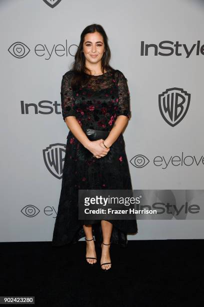 Actor Alanna Masterson attends 19th Annual Post-Golden Globes Party hosted by Warner Bros. Pictures and InStyle at The Beverly Hilton Hotel on...