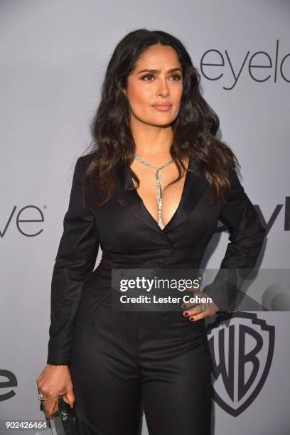 Actor Salma Hayek attends 19th Annual Post-Golden Globes Party hosted by Warner Bros. Pictures and InStyle at The Beverly Hilton Hotel on January 7,...