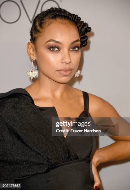 Actor Logan Browning attends 19th Annual Post-Golden Globes Party hosted by Warner Bros. Pictures and InStyle at The Beverly Hilton Hotel on January...