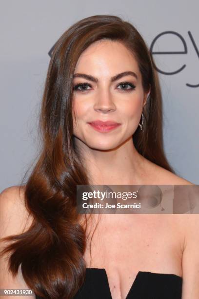 Actor Caitlin Carver attends the 2018 InStyle and Warner Bros. 75th Annual Golden Globe Awards Post-Party at The Beverly Hilton Hotel on January 7,...