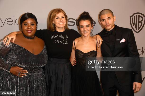 Raven Goodwin, Connie Britton, Frankie Shaw and Miguel Gomez attends 19th Annual Post-Golden Globes Party hosted by Warner Bros. Pictures and InStyle...