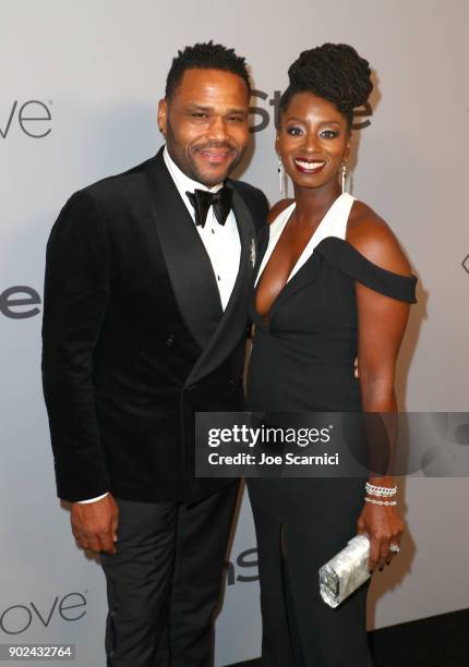 Actor Anthony Anderson and Alvina Stewart attend the 2018 InStyle and Warner Bros. 75th Annual Golden Globe Awards Post-Party at The Beverly Hilton...