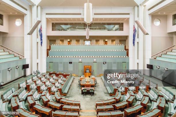 australiana da câmara dos representantes no interior do parlamento australiano casa canberra - parliament house canberra - fotografias e filmes do acervo
