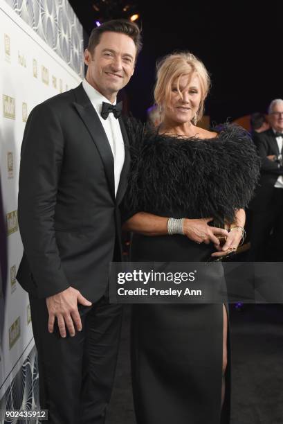 Actors Hugh Jackman and Deborra-lee Furness attend FOX, FX and Hulu 2018 Golden Globe Awards After Party at The Beverly Hilton Hotel on January 7,...