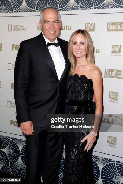 Television Group Chairman & CEO Gary Newman and FOX Television Group Chairman & CEO Dana Walden attend FOX, FX and Hulu 2018 Golden Globe Awards...