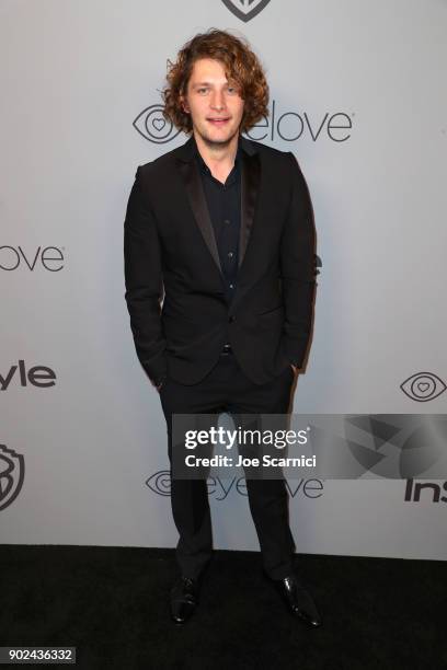 Actor Brett Dier attends the 2018 InStyle and Warner Bros. 75th Annual Golden Globe Awards Post-Party at The Beverly Hilton Hotel on January 7, 2018...