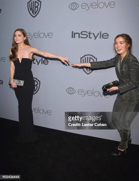 Actors Caitlin Carver and Haley Lu Richardson attend the 19th Annual Post-Golden Globes Party hosted by Warner Bros. Pictures and InStyle at The...