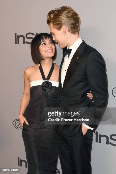 Vanessa Hudgens and Austin Butler attend 19th Annual Post-Golden Globes Party hosted by Warner Bros. Pictures and InStyle at The Beverly Hilton Hotel...