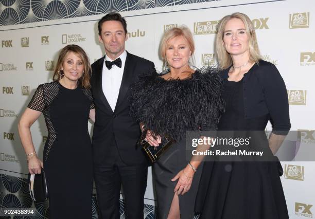 20th Century Fox Film Chairman/CEO Stacey Snider, actor Hugh Jackman, Deborra-lee Furness, and 20th Century Fox Film Vice Chairman Emma Watts attend...