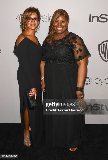 Retta and guest attend the 19th Annual Post-Golden Globes Party hosted by Warner Bros. Pictures and InStyle at The Beverly Hilton Hotel on January 7,...