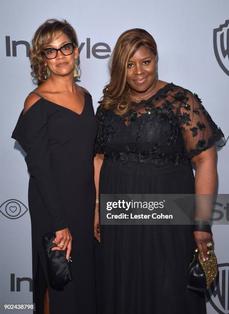 Retta and guest attend the 19th Annual Post-Golden Globes Party hosted by Warner Bros. Pictures and InStyle at The Beverly Hilton Hotel on January 7,...