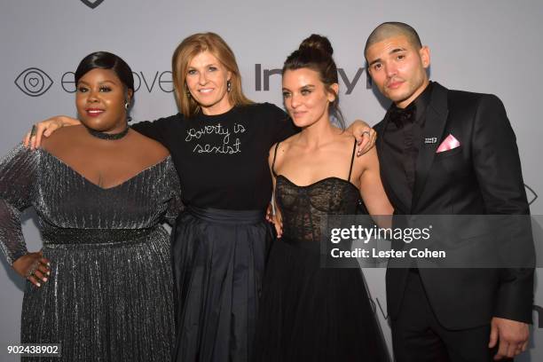 Actors Raven Goodwin, Connie Britton, Frankie Shaw and Miguel Gomez attend 19th Annual Post-Golden Globes Party hosted by Warner Bros. Pictures and...