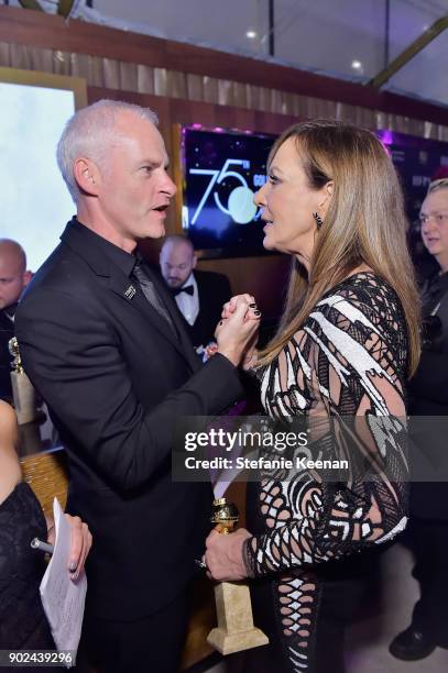 Filmmaker Martin McDonagh and Actor Allison Janney attend FIJI Water at HFPAs Official Viewing and After-Party at the Wilshire Garden inside The...