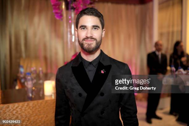Actor Darren Criss attends the Official Viewing and After Party of The Golden Globe Awards bosted by The Hollywood Foreign Press Association on...