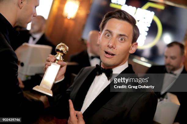 Benj Pasek attends the Official Viewing and After Party of The Golden Globe Awards bosted by The Hollywood Foreign Press Association on January 7,...