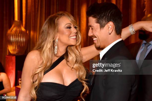 Mariah Carey and Bryan Tanaka attend HBO's Official 2018 Golden Globe Awards After Party on January 7, 2018 in Los Angeles, California.